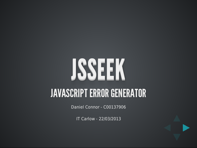JSSEEK – Javascript Error Generator – Why?