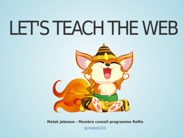 Let's teach the web