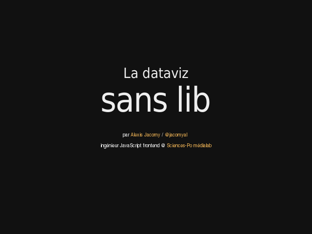 La dataviz – sans lib – Une visualisation de données c'est quoi ?