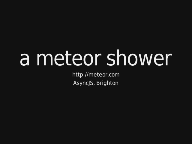 a meteor shower
