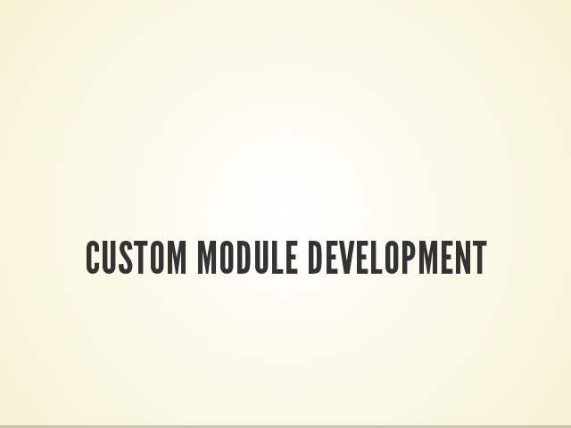 Custom Module Development