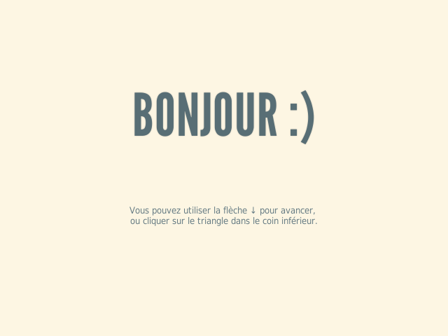 Bonjour :) – Présentation – Création de site internet