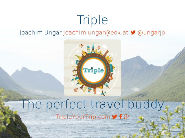 Triple – The perfect travel buddy –  Planning &  Information