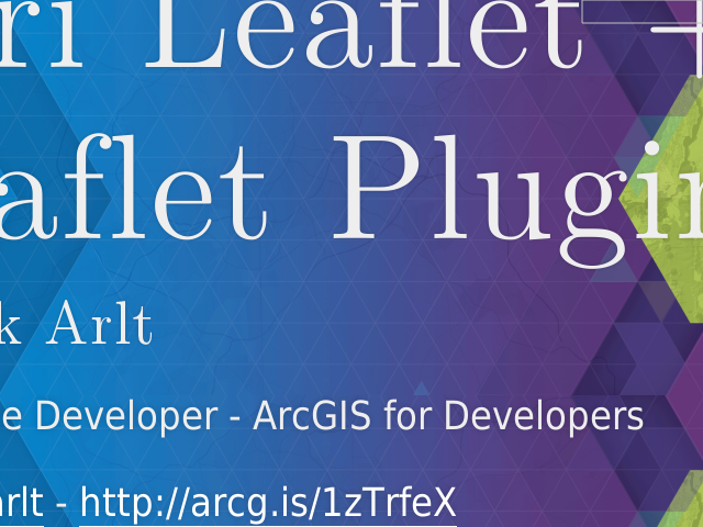 Esri Leaflet + Leaflet Plugins – Patrick Arlt