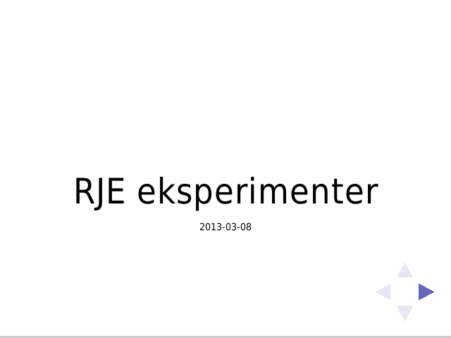 RJE eksperimenter