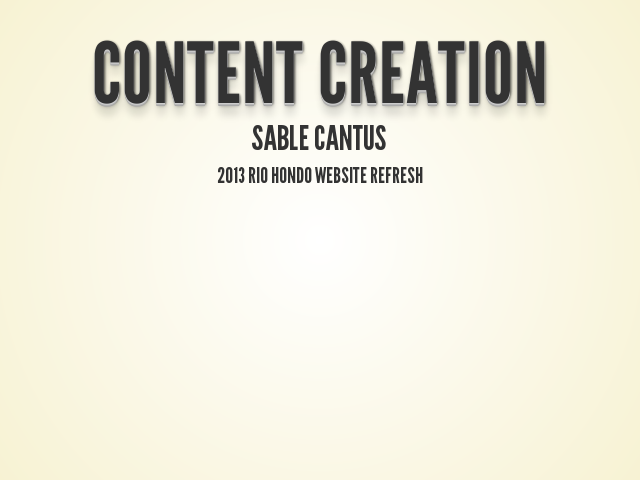 Content Creation – Sable Cantus