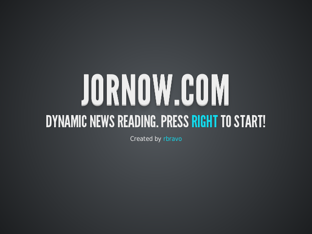JorNow.com – Dynamic News Reading. Press right to start!